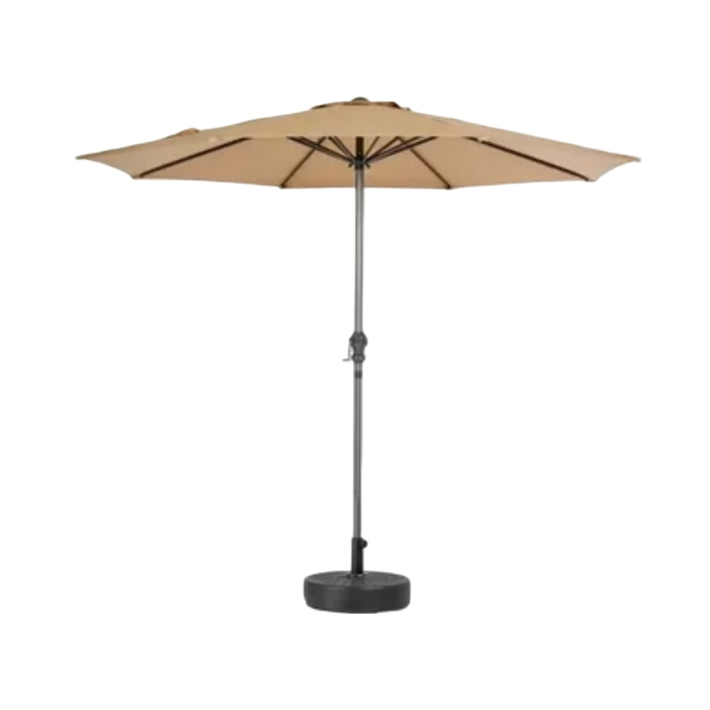 Зонт садовый C080017, 2700х2700 мм, с подставкой 120х510х510 мм, цвет бежевый, полиэстер, металл