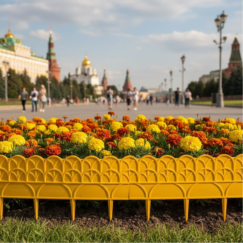 Бордюр декоративный Palisad Прованс, желтый, толщина 6 мм, 14х310 см