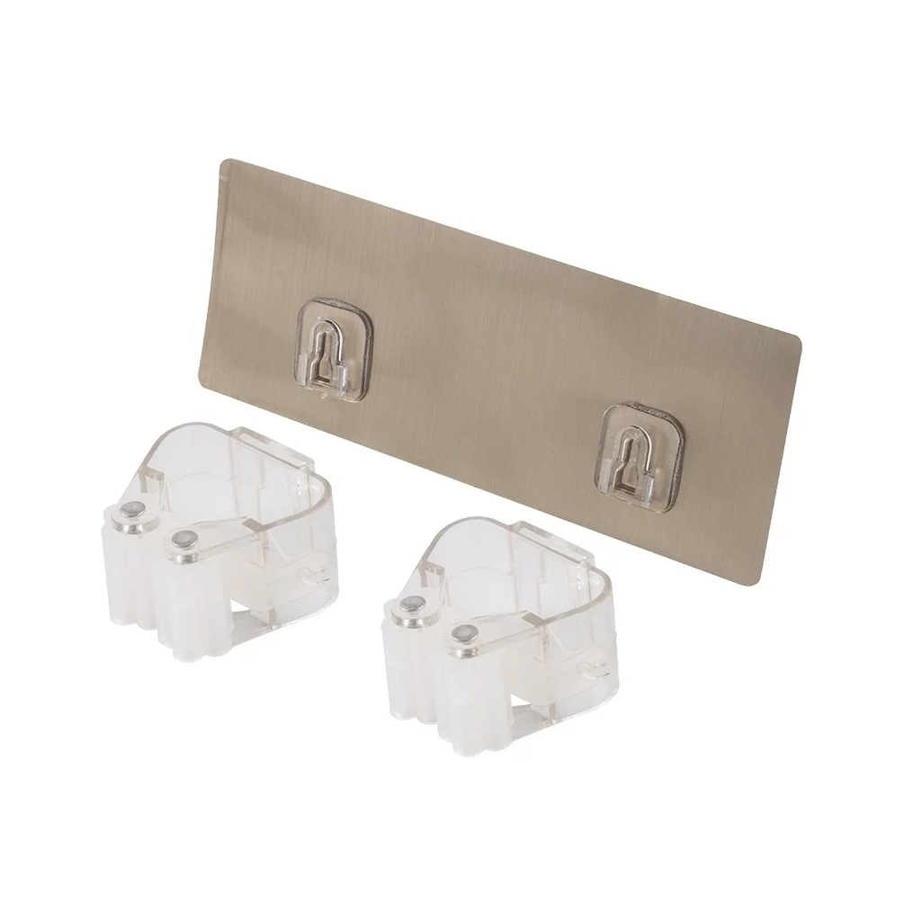 Держатель для швабр и инструмента Park 232741, на самоклеящейся основе, на два предмета, 75х200 мм