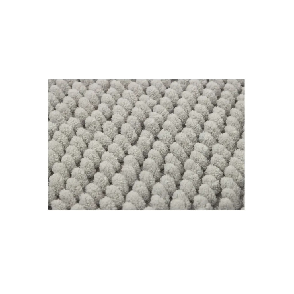 Коврик для ванной Рыжий Кот BASIC 102405, 400х600 мм, серый, полиэстер, нескользящий