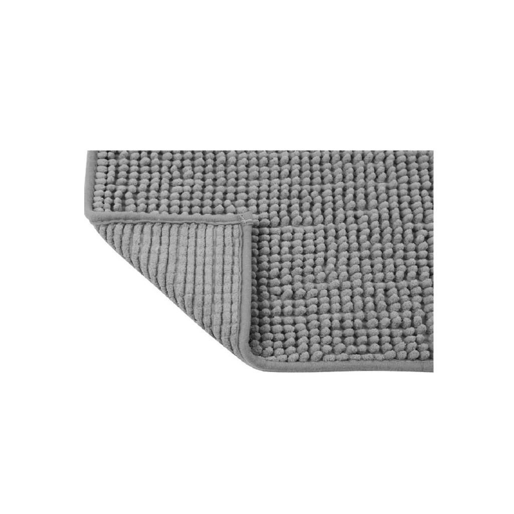 Коврик для ванной Рыжий Кот BASIC 102405, 400х600 мм, серый, полиэстер, нескользящий