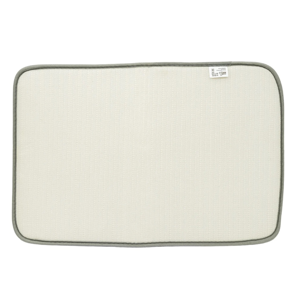 Коврик для ванной Рыжий Кот COZY 102515, 400х600 мм, серый, полиэстер, поролон, антискользящая подложка