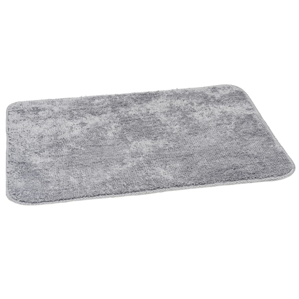 Коврик для ванной Рыжий Кот PASTEL 102460, 400х600 мм, серый, полиэстер, латекс