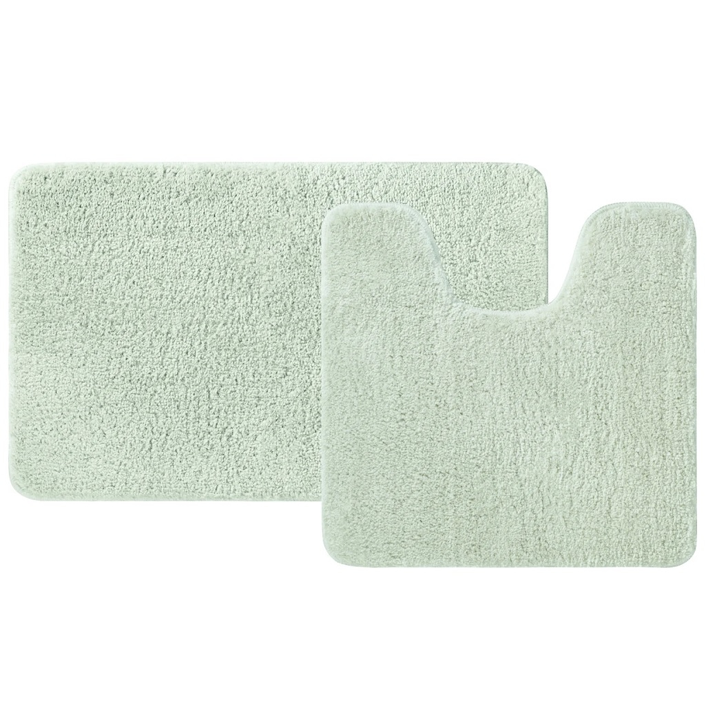 Набор ковриков для ванной Iddis BSET05MI13, микрофибра, светло-зеленый, 500х800 мм, 500х500 мм