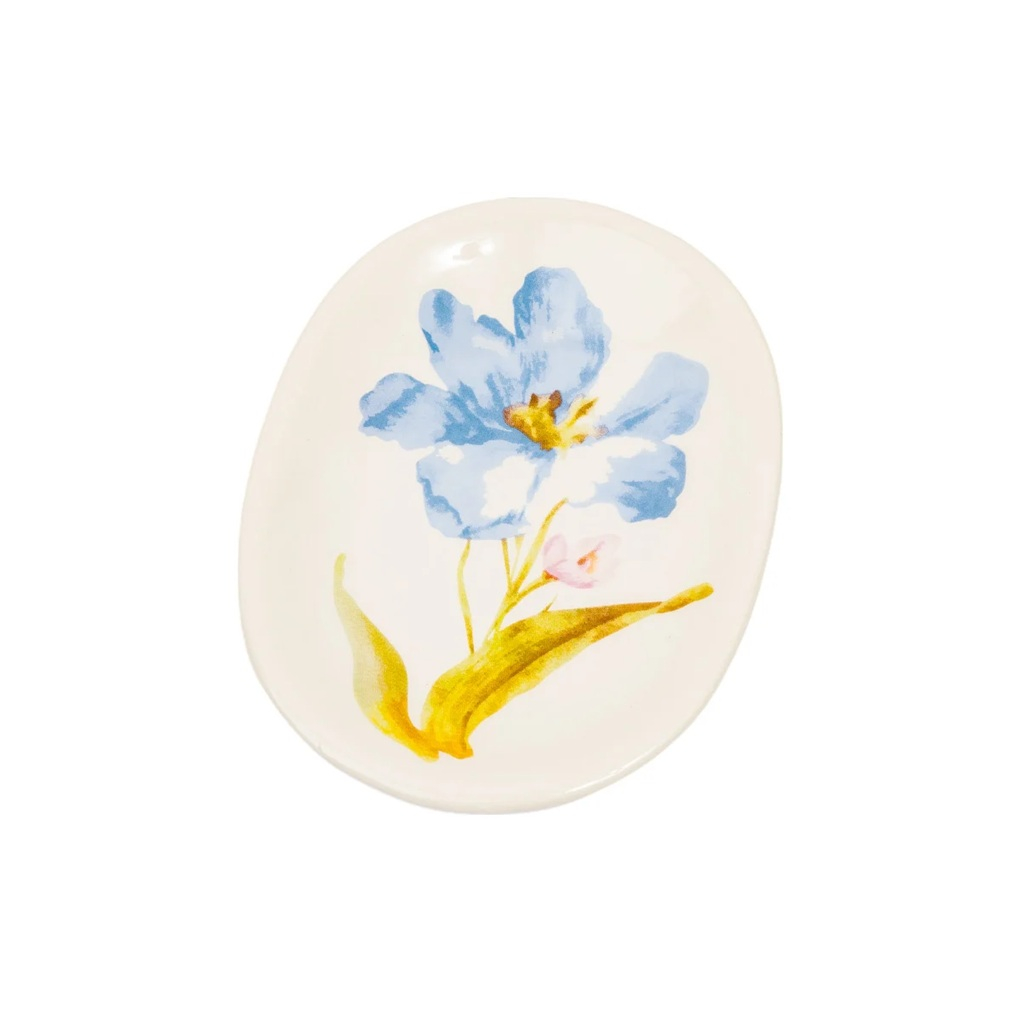 Мыльница Рыжий кот Прованс, овальная, керамика, белая, 3х10.5х14 см