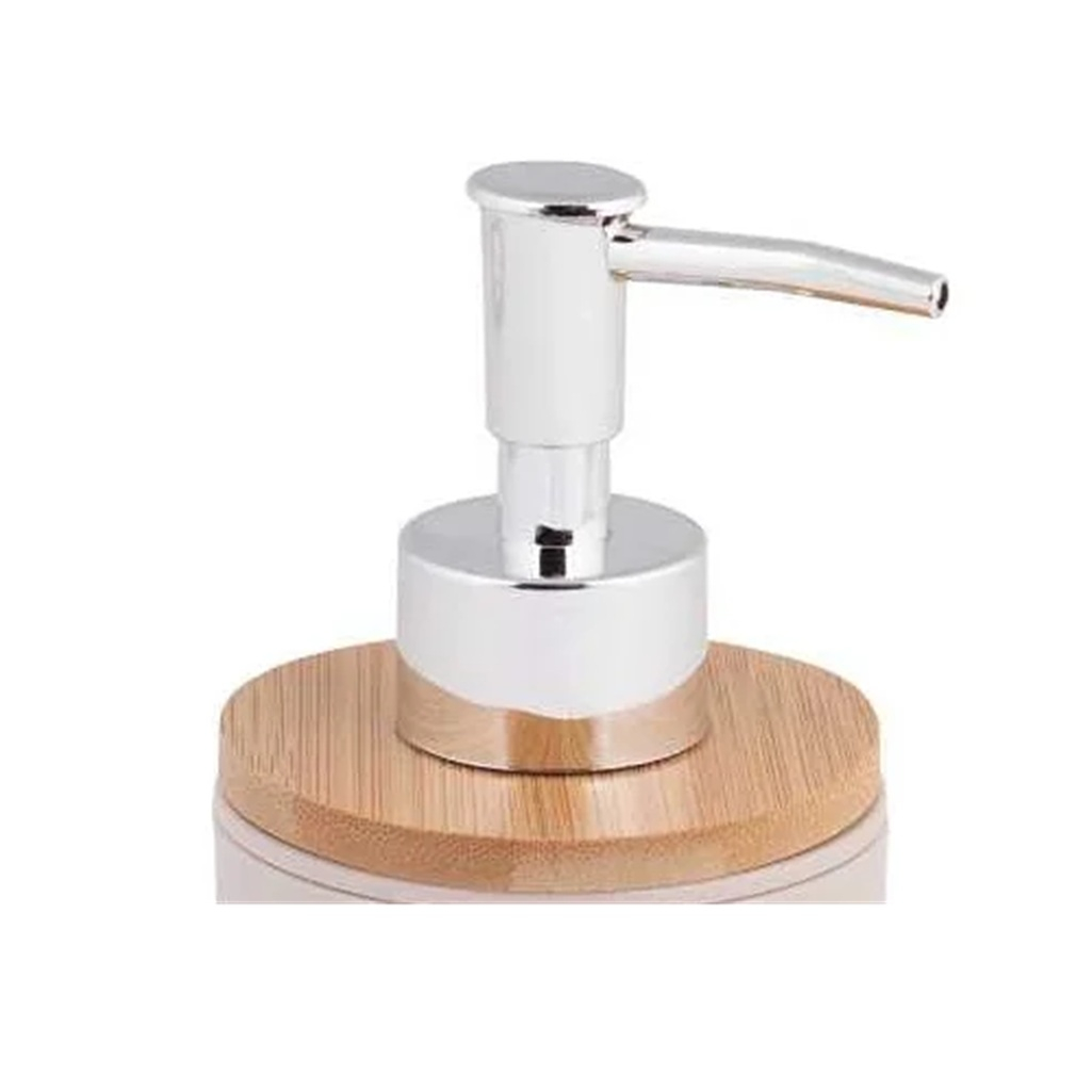 Дозатор для жидкого мыла Альтернатива Бамбук настольный, пластик, бежевый, 320 мл