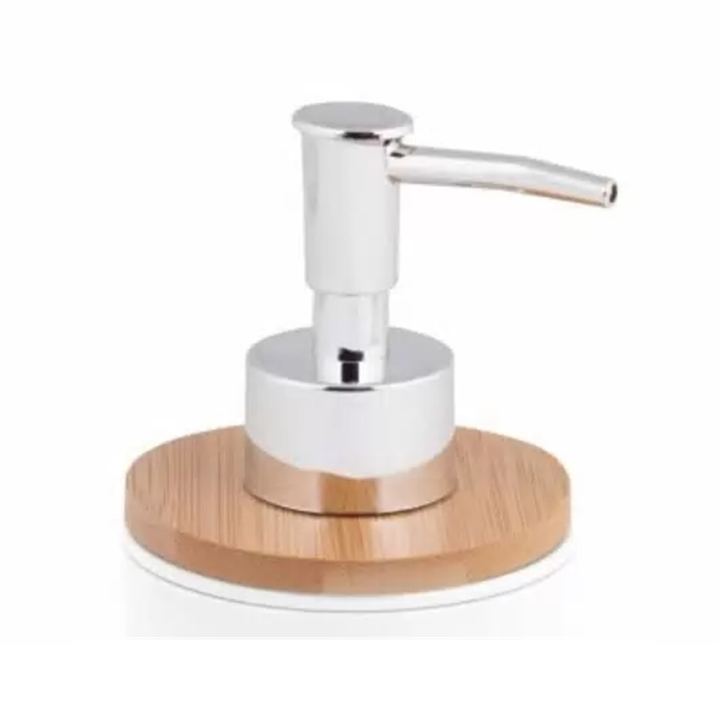 Дозатор для жидкого мыла Альтернатива Бамбук настольный, пластик, белый, 320 мл