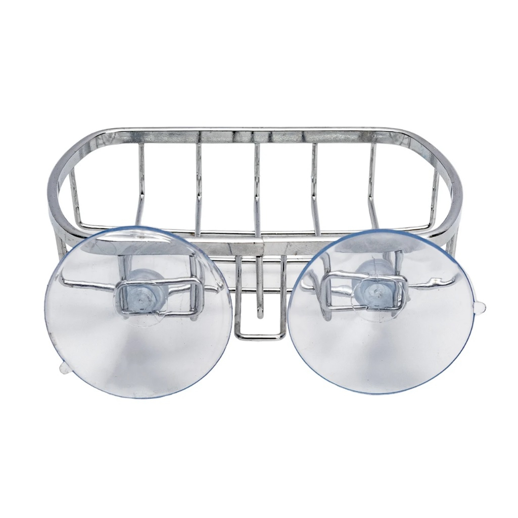 Мыльница Рыжий Кот Cozy-SD-2, на присосках,  хромированная, 13x9x3 см, 312066