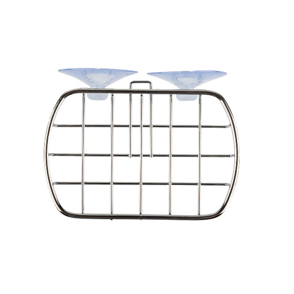 Мыльница Рыжий Кот Cozy-SD-2, на присосках,  хромированная, 13x9x3 см, 312066