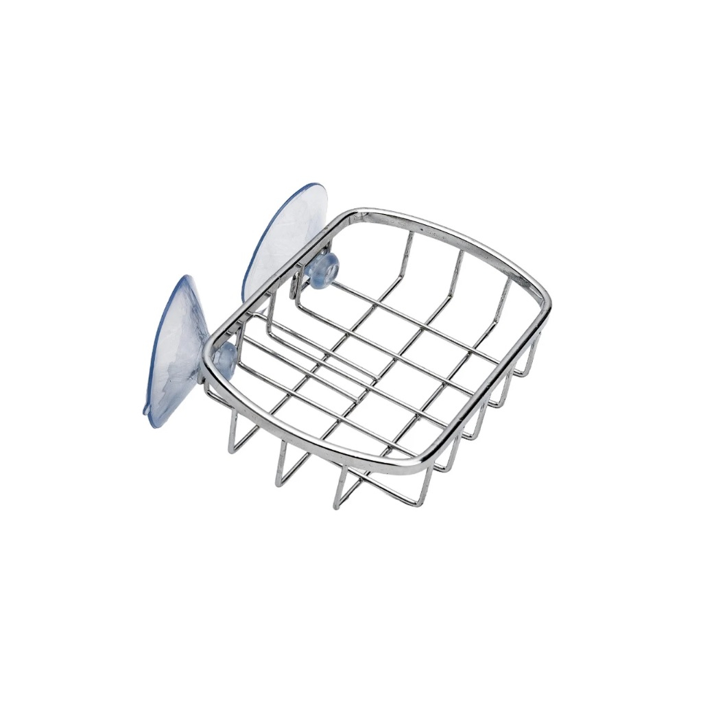 Мыльница Рыжий Кот Cozy-SD-2, на присосках,  хромированная, 13x9x3 см, 312066
