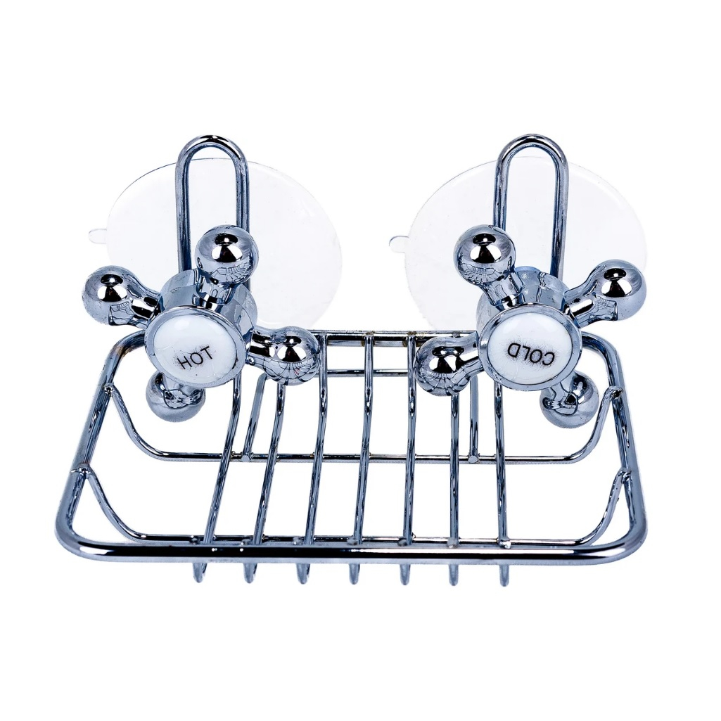 Мыльница Рыжий Кот Spot-BH-04, на присосках, прямоугольная, 12.5x10x8.5 см, 008147