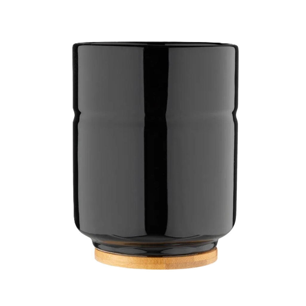 Стакан для ванной Leonord Barcelona, керамика, черный, 8х8х10 см
