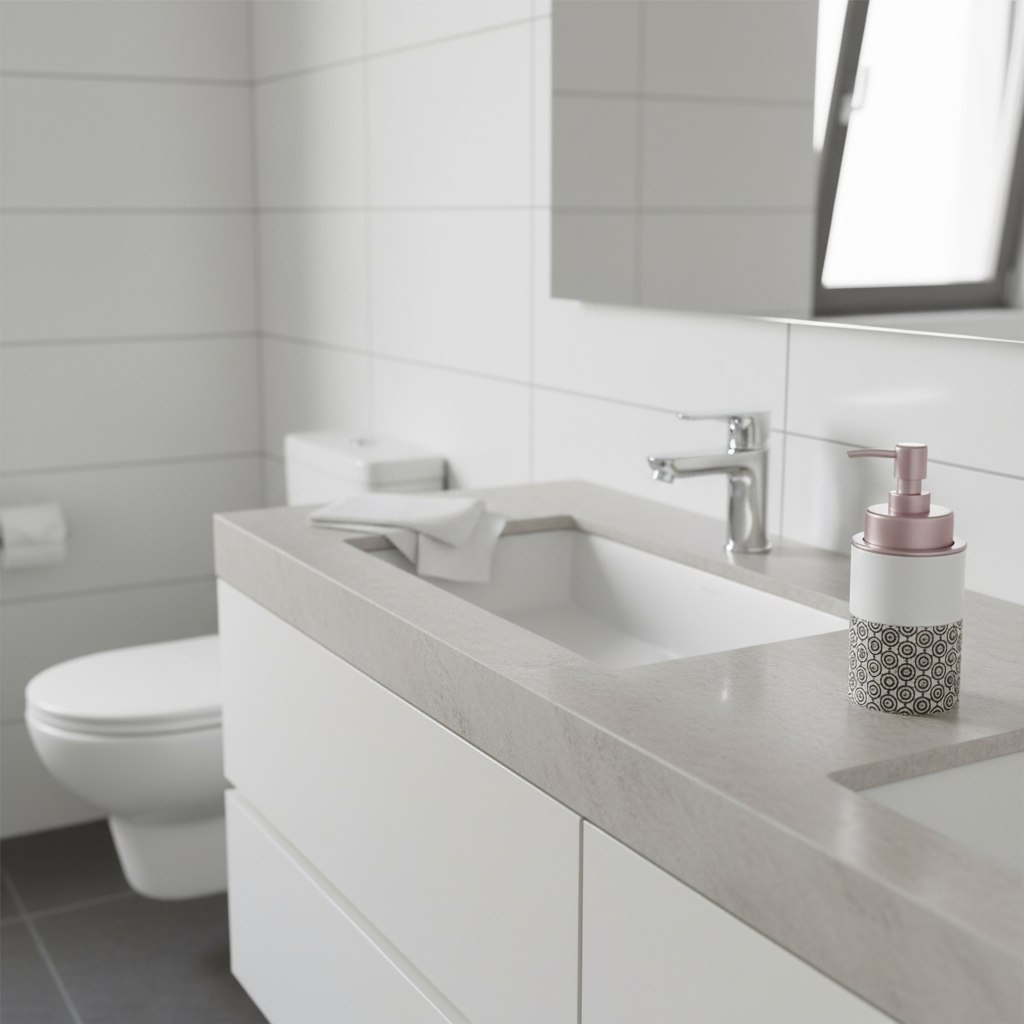 Дозатор для мыла Lefard 755-1034, керамика и пластик, белый с рисунком