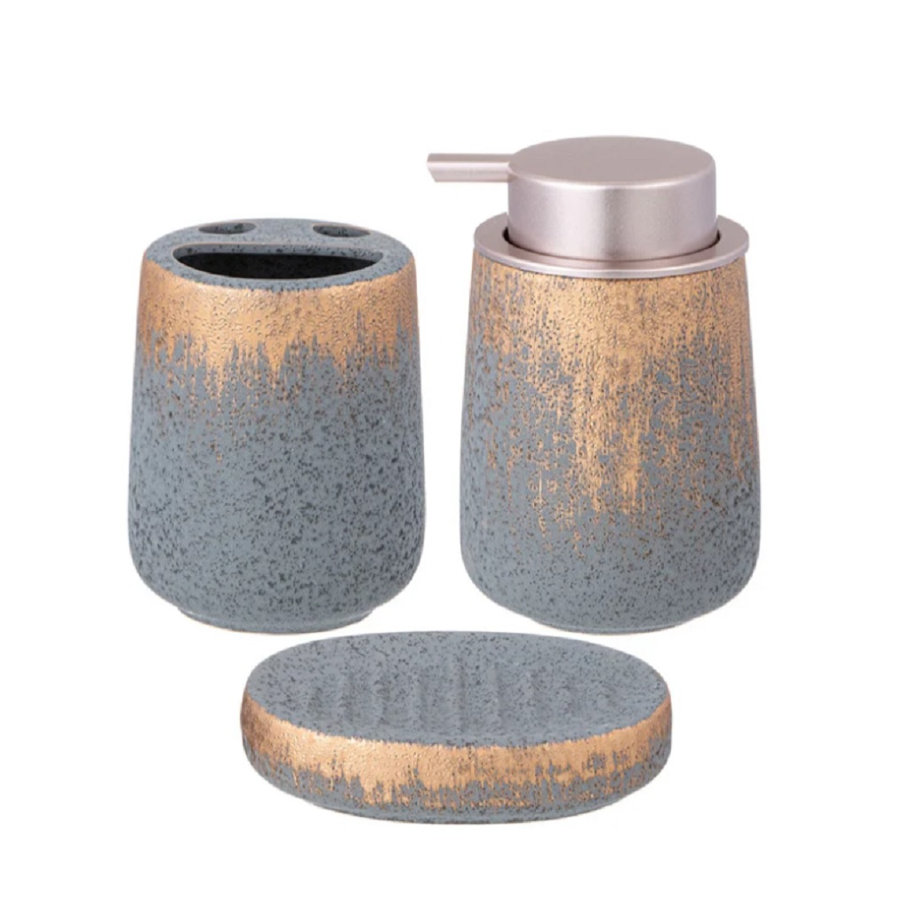 Стакан для зубных щеток Lefard 755-1035, керамика, серая бронза