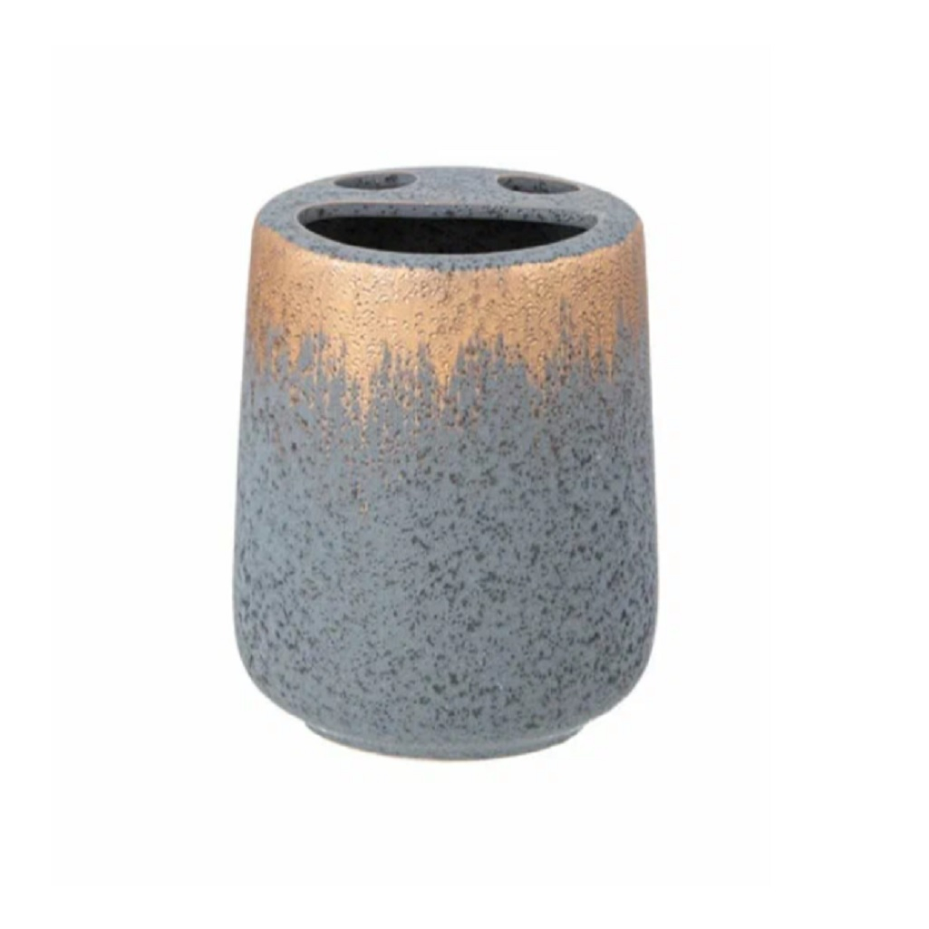 Стакан для зубных щеток Lefard 755-1035, керамика, серая бронза