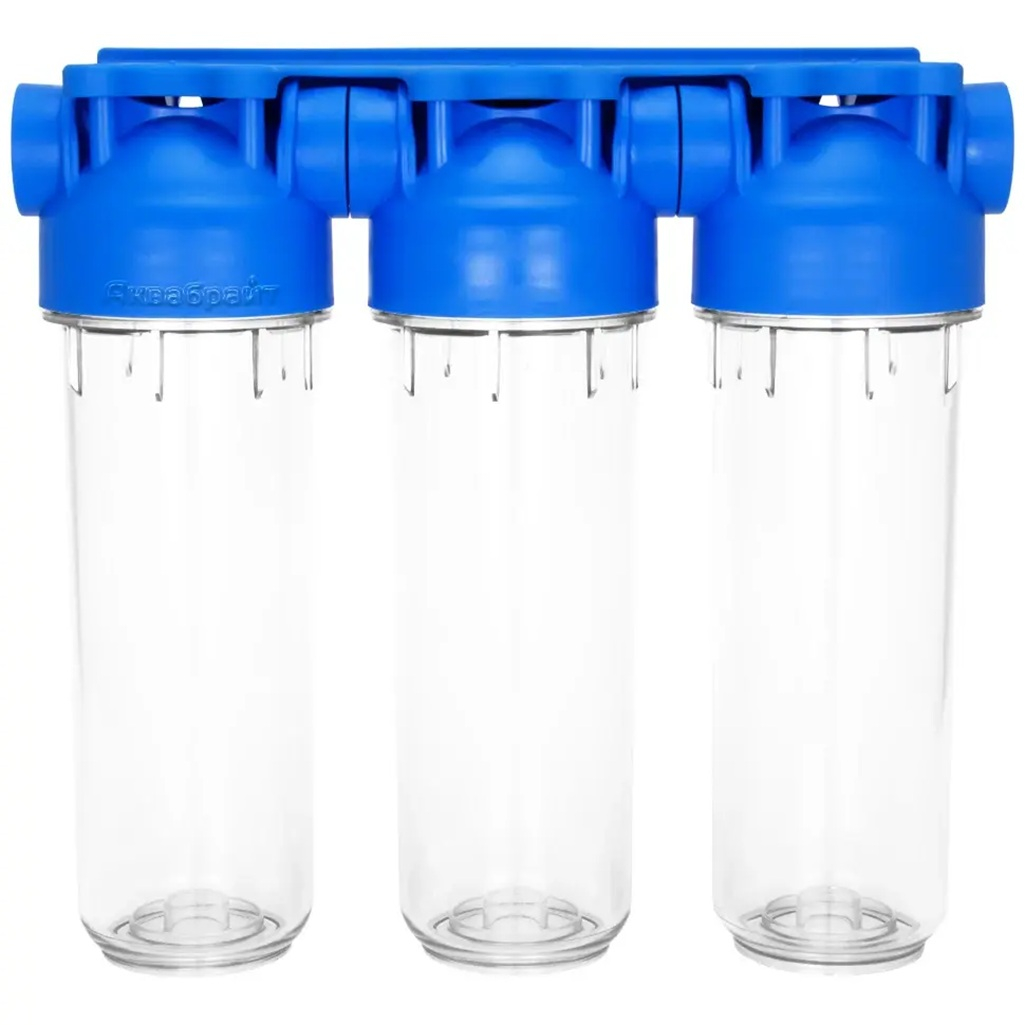 Фильтр трехступенчатый магистральный Аквабрайт стандарт Slim line АБФ-3 1, 1