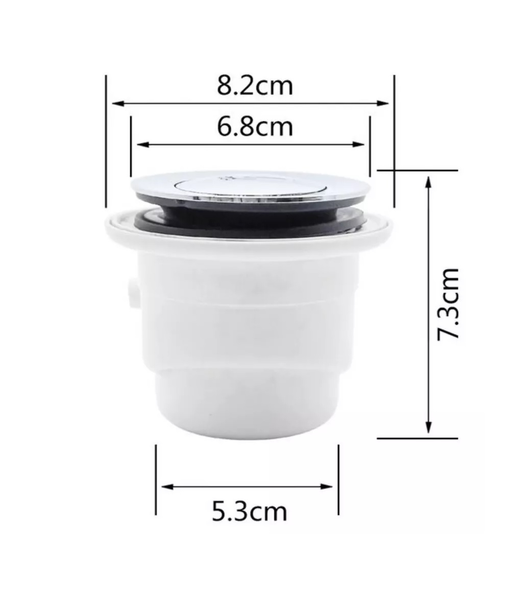 Сифон гофрированный с донным клапаном Click-Clack СНП-03 для душевой кабины с сеткой, с гидрозатвором