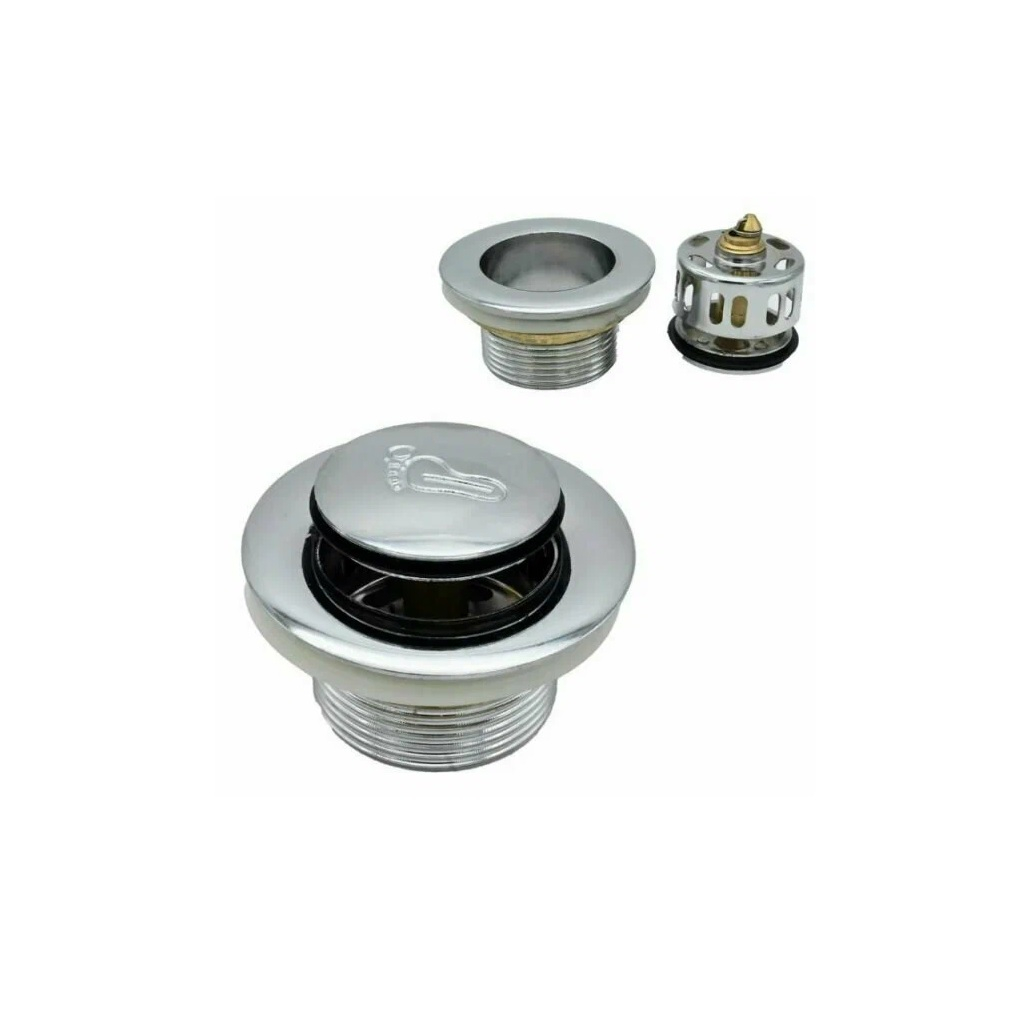 Сифон гофрированный с донным клапаном Click-Clack СНП-03 для душевой кабины с сеткой, с гидрозатвором