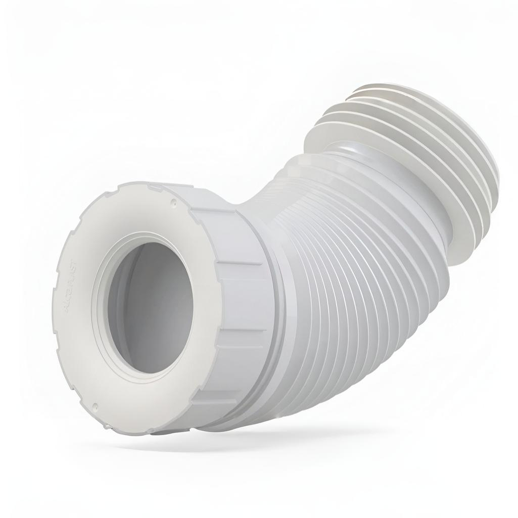 Гофра Alcaplast A97 для выпуска унитаза, 280-550 мм, удлинительная, диаметр 110 мм, белая