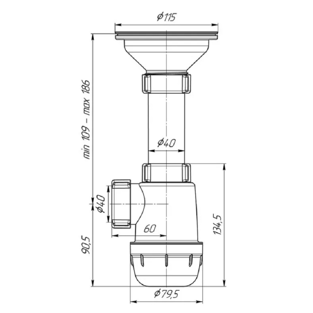 Сифон Ани Пласт Грот 31/2