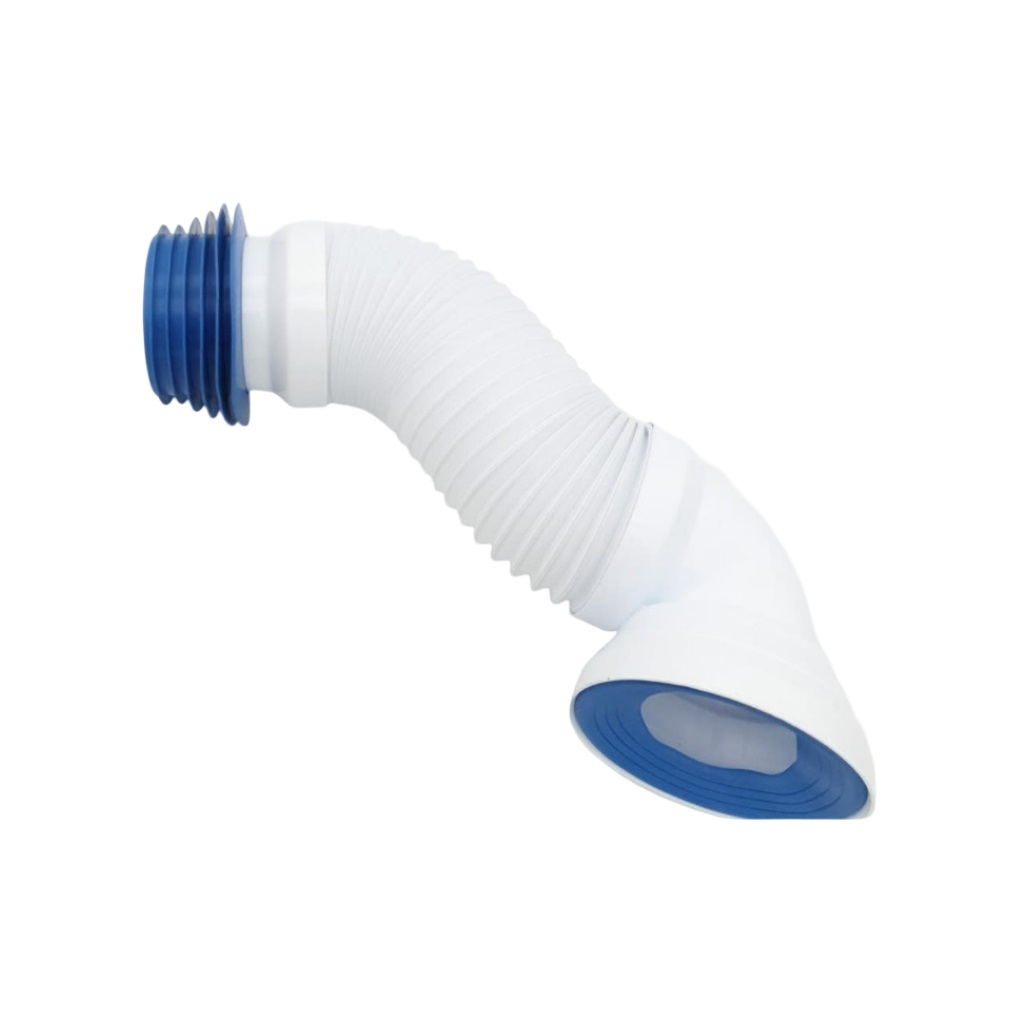 Гибкая гофротруба для унитаза Nova 7044, угол 90 градусов, диаметр 110 мм, длина 500 мм, белая