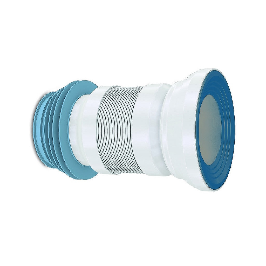 Труба гофрированная Nova 7012, для выпуска унитаза, 500 мм, диаметр 110 мм, полипропиленовая, белая