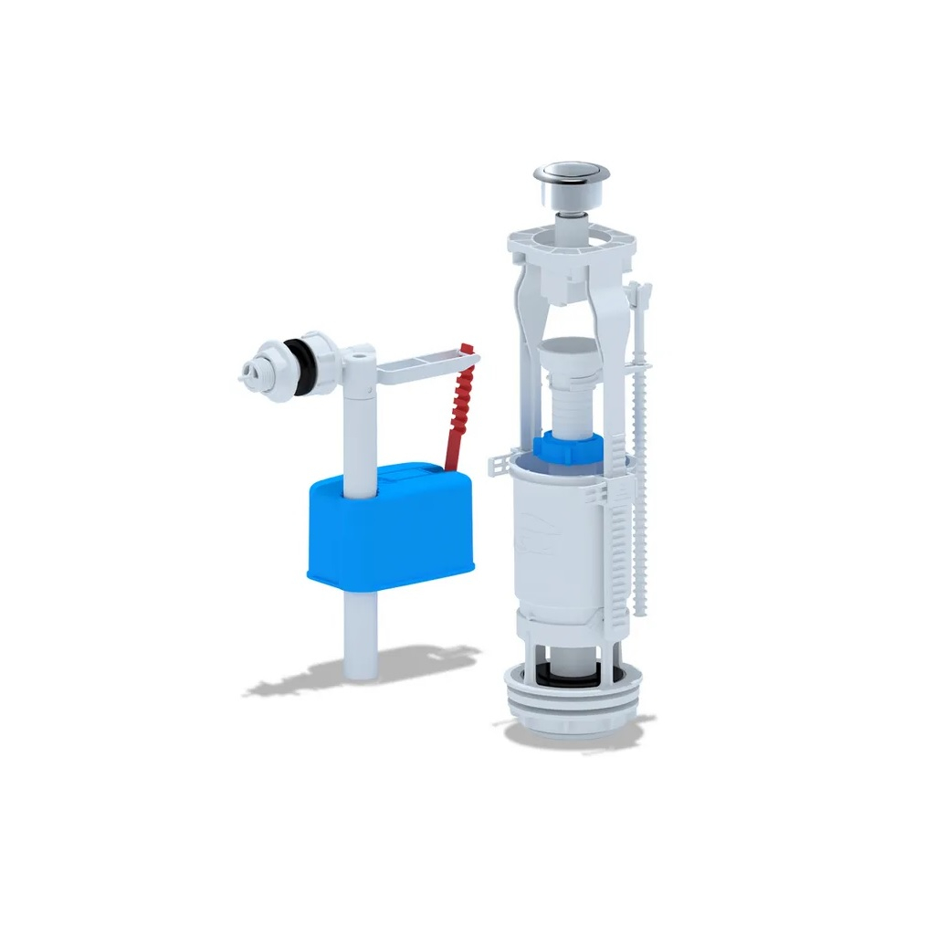 Комплект арматуры Ани Пласт WC6050М для унитаза, Эконом, боковая подводка, 1/2