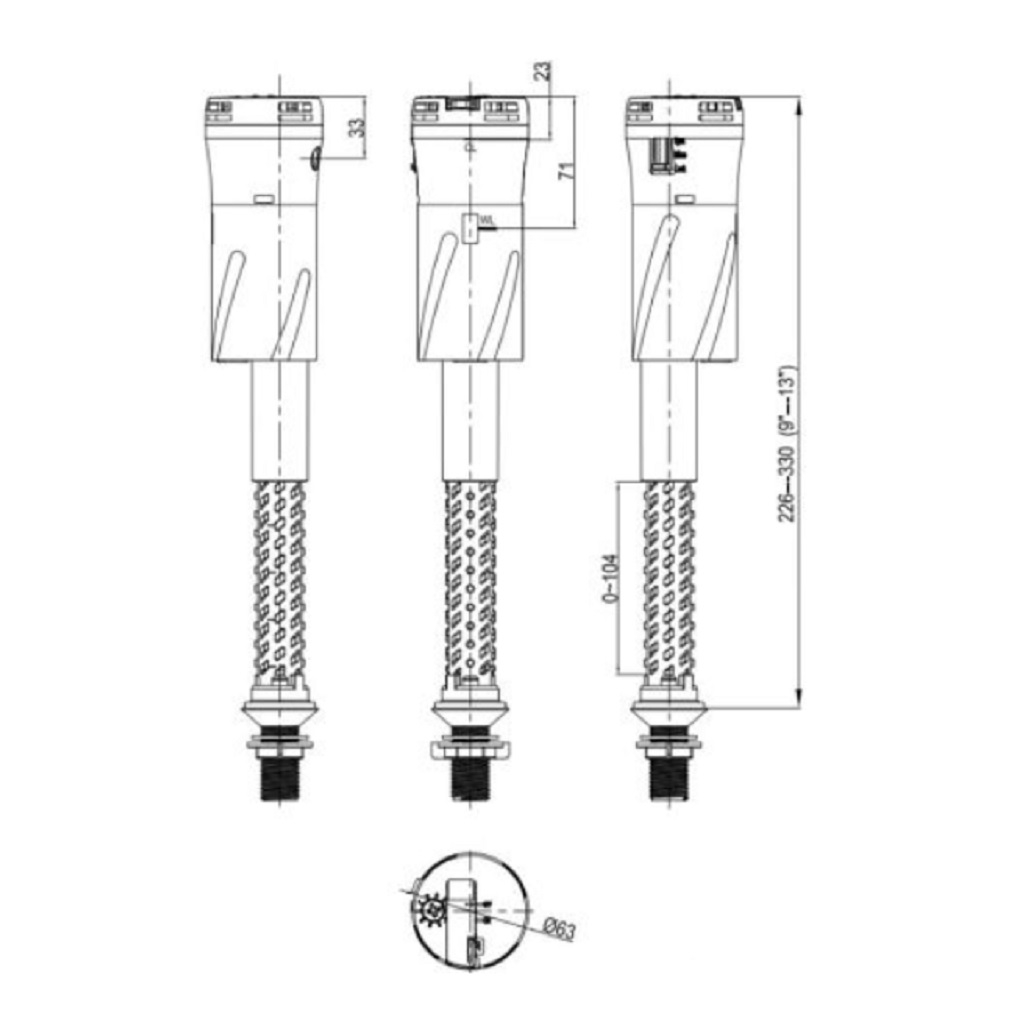 Механизм впускной AV Engineering AVE129705PL, с нижней подачей 1/2