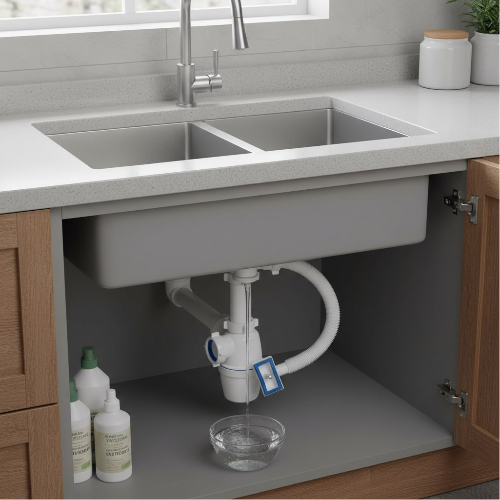 Сифон для мойки Orio А-4004 с гибким переливом, бутылочный, 1 1/2