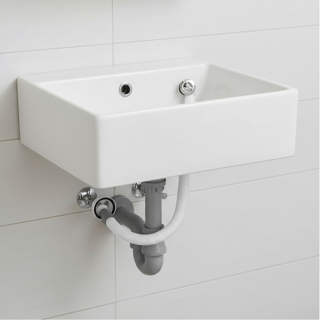 Слив-перелив для раковины Orio А-5408-2, с круглым переливом, пластик, хром, 300 мм