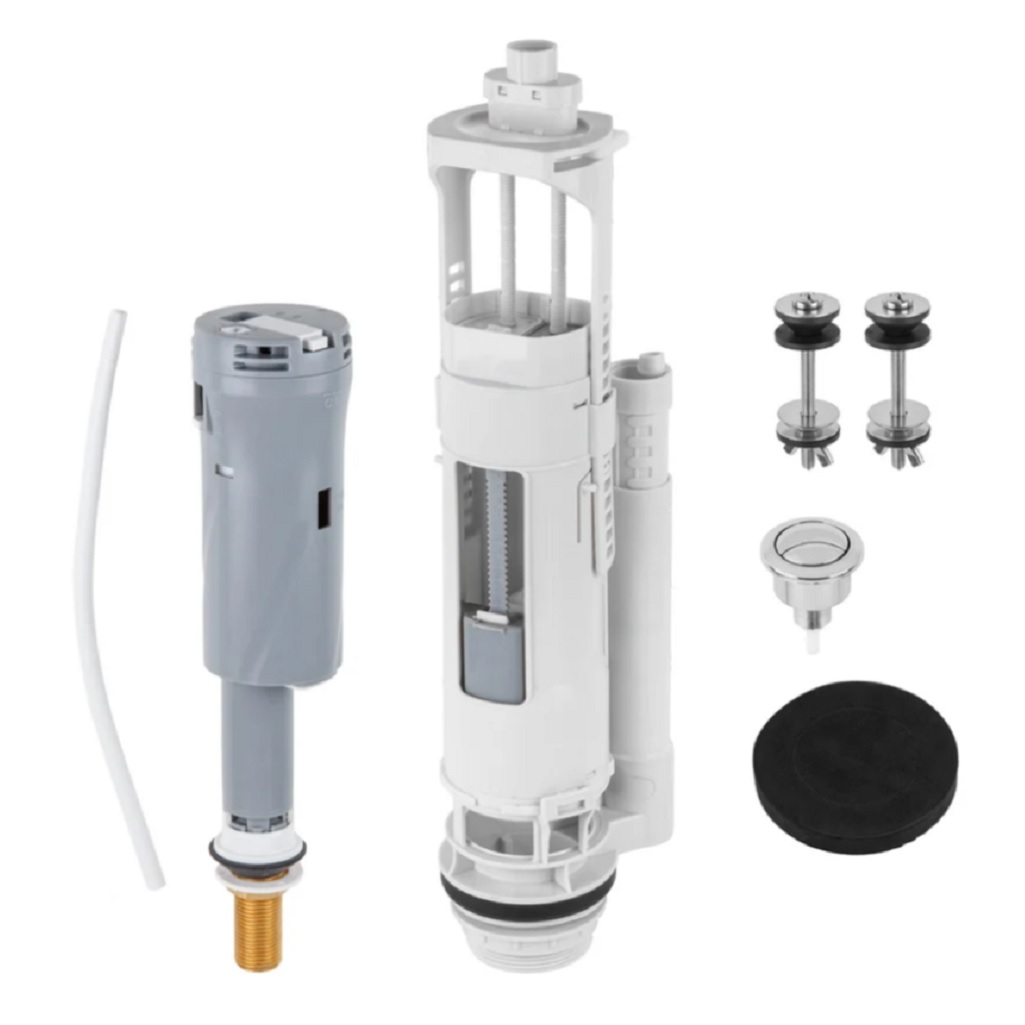 Комплект арматуры AV Engineering AVE129700BL для унитаза, нижний подвод, 1/2