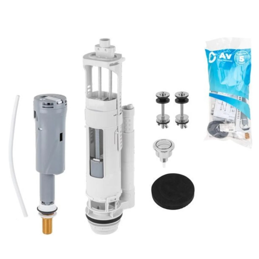 Комплект арматуры AV Engineering AVE129700BL для унитаза, нижний подвод, 1/2