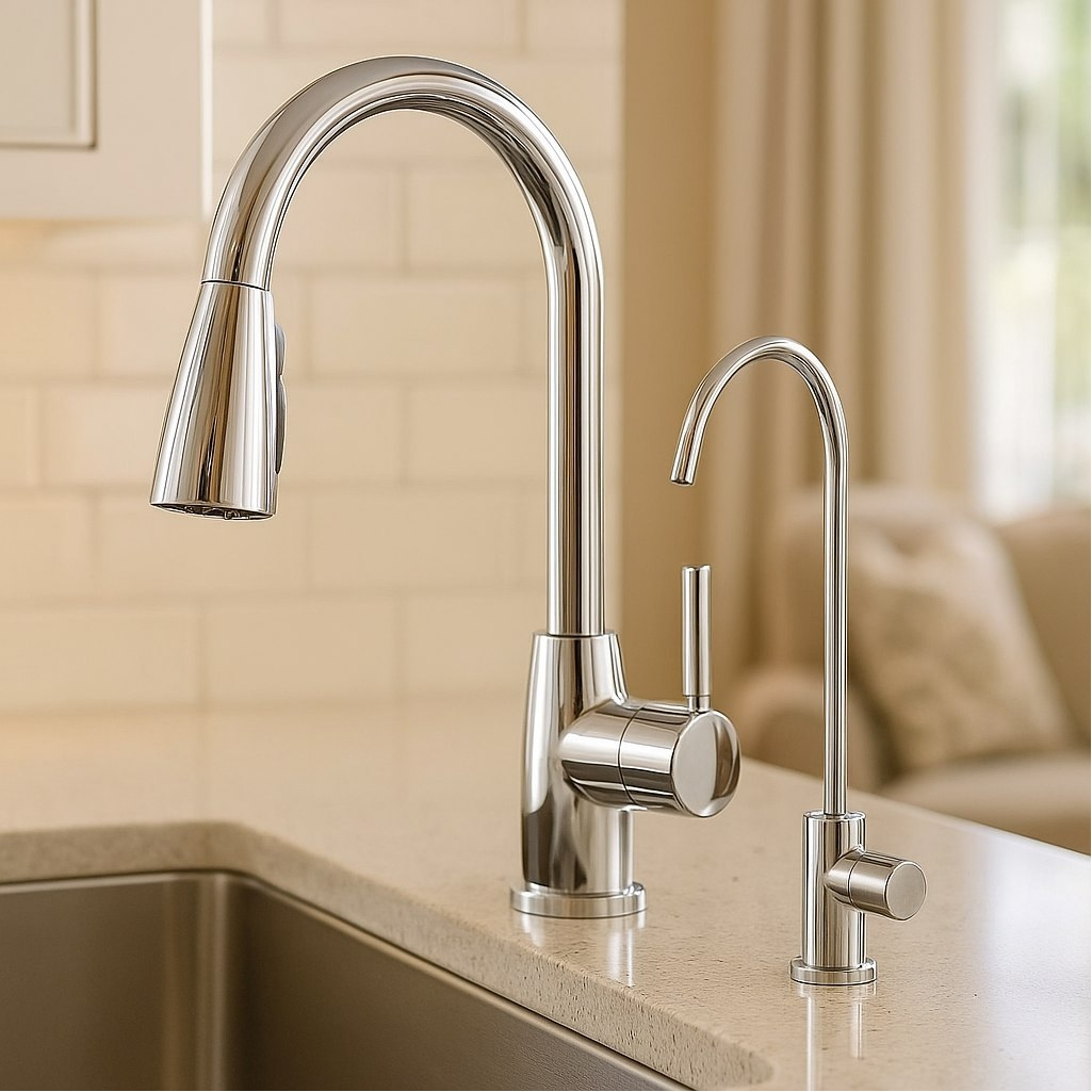 Кран для фильтра AV Engineering SUS 304, D35 AVKPD-B127, поворотный излив, хром