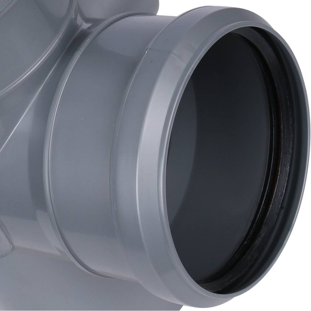 Крестовина двухплоскостная правая 87 гр. Sinikon 512035.R, 110х110х50 мм, полипропилен, цвет серый