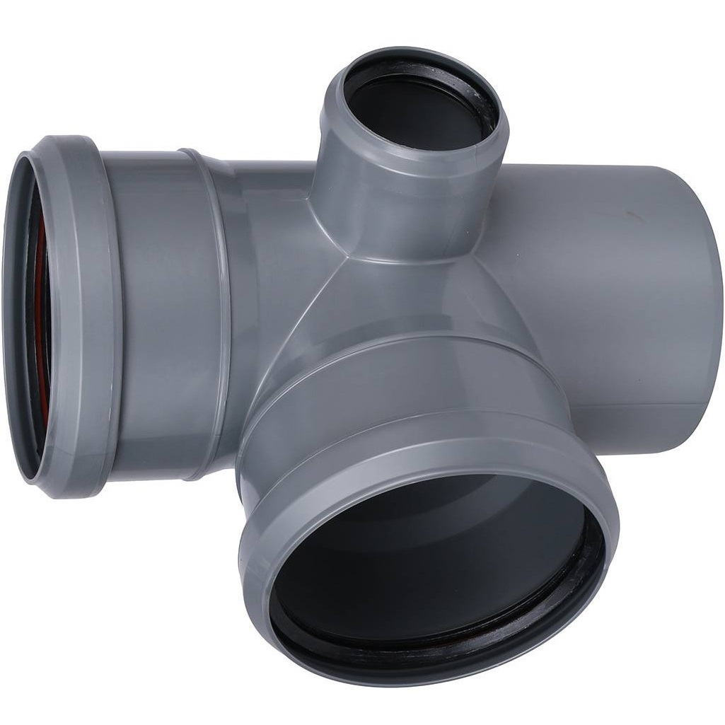 Крестовина двухплоскостная правая 87 гр. Sinikon 512035.R, 110х110х50 мм, полипропилен, цвет серый