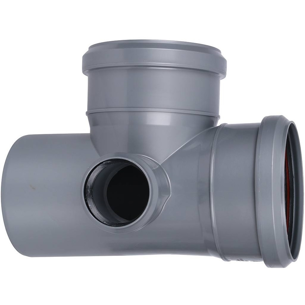 Крестовина двухплоскостная правая 87 гр. Sinikon 512035.R, 110х110х50 мм, полипропилен, цвет серый