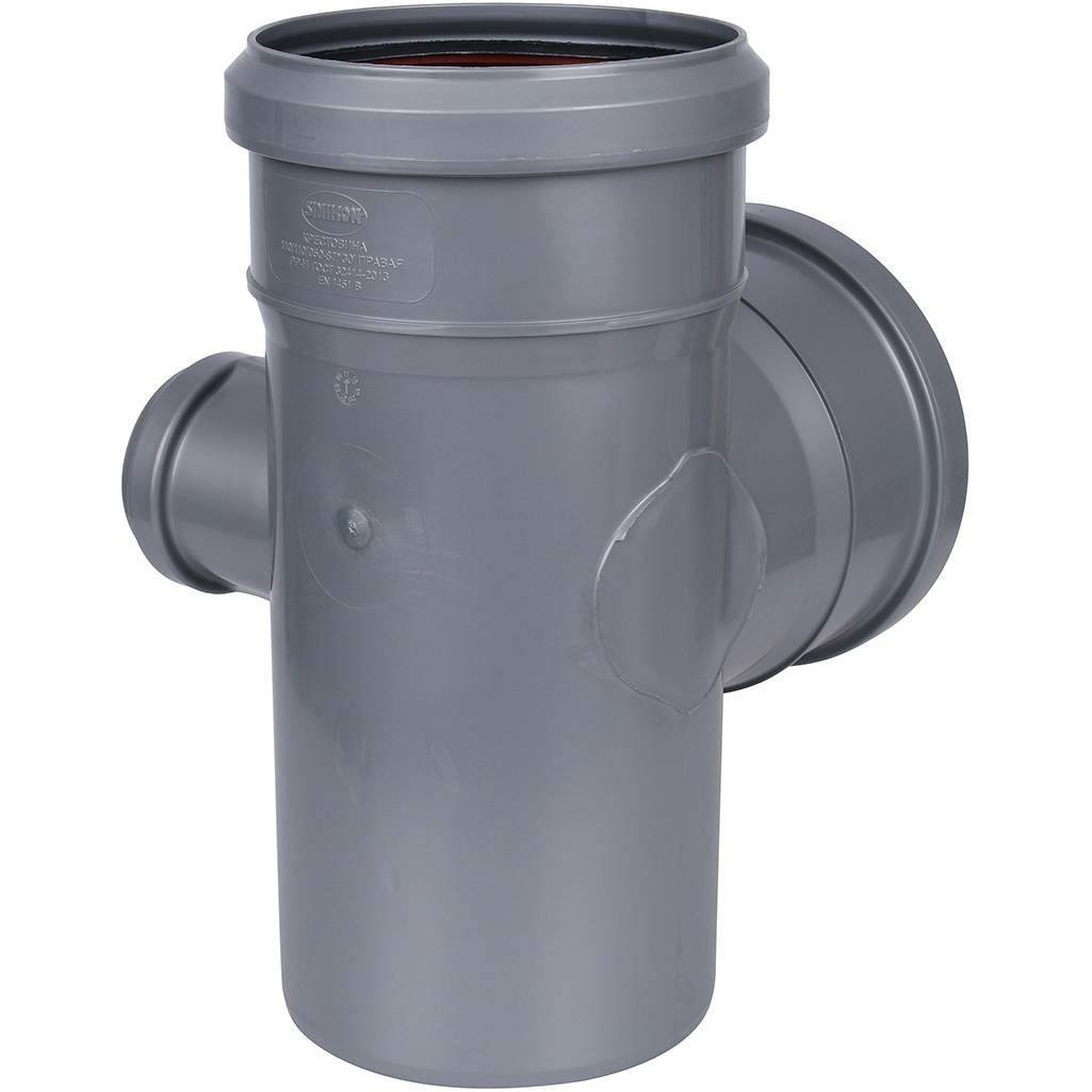 Крестовина двухплоскостная правая 87 гр. Sinikon 512035.R, 110х110х50 мм, полипропилен, цвет серый