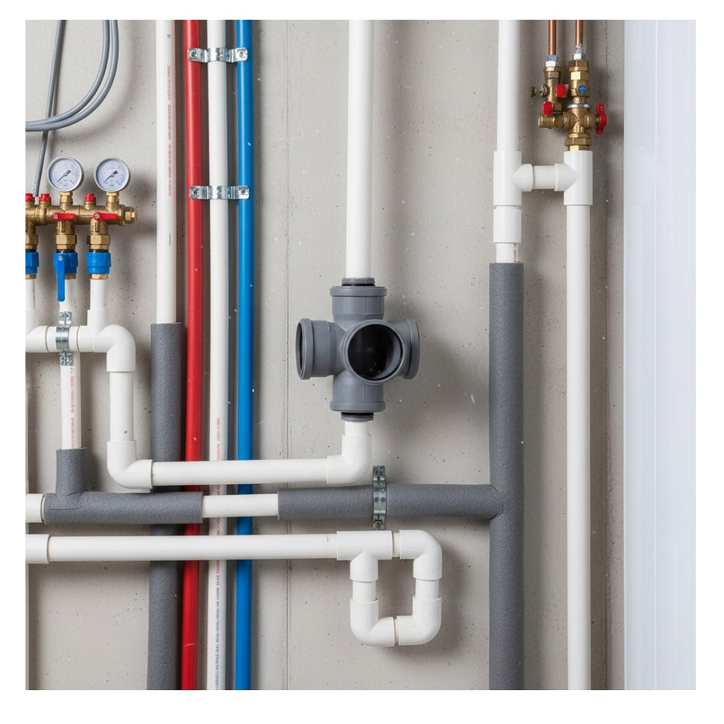 Крестовина двухплоскостная, 512041.R, D 110х110х110х87 градусов, серая