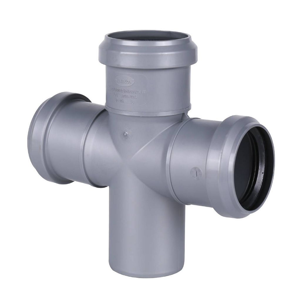 Крестовина одноплоскостная 87 гр., Sinikon Стандарт 506003.R, диаметр 50х50х50 мм, серая