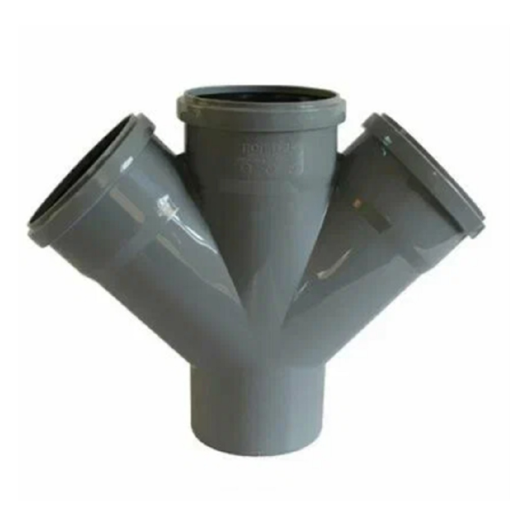 Крестовина канализационная 110х110х110х45°, одноплоскостная, толщина стенки 2.7 мм