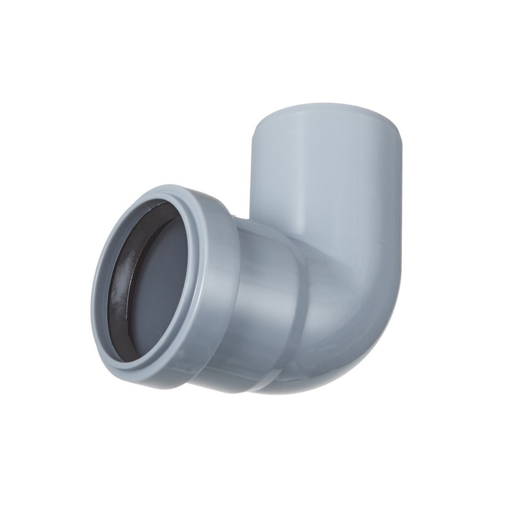 Отвод канализационный 87 гр. Sinikon Standart диаметр 50 мм, 504035R, серый