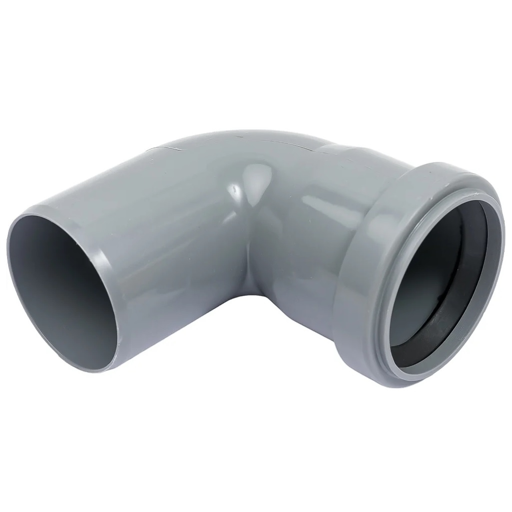 Отвод канализационный 87 гр. Sinikon Standart диаметр 50 мм, 504035R, серый