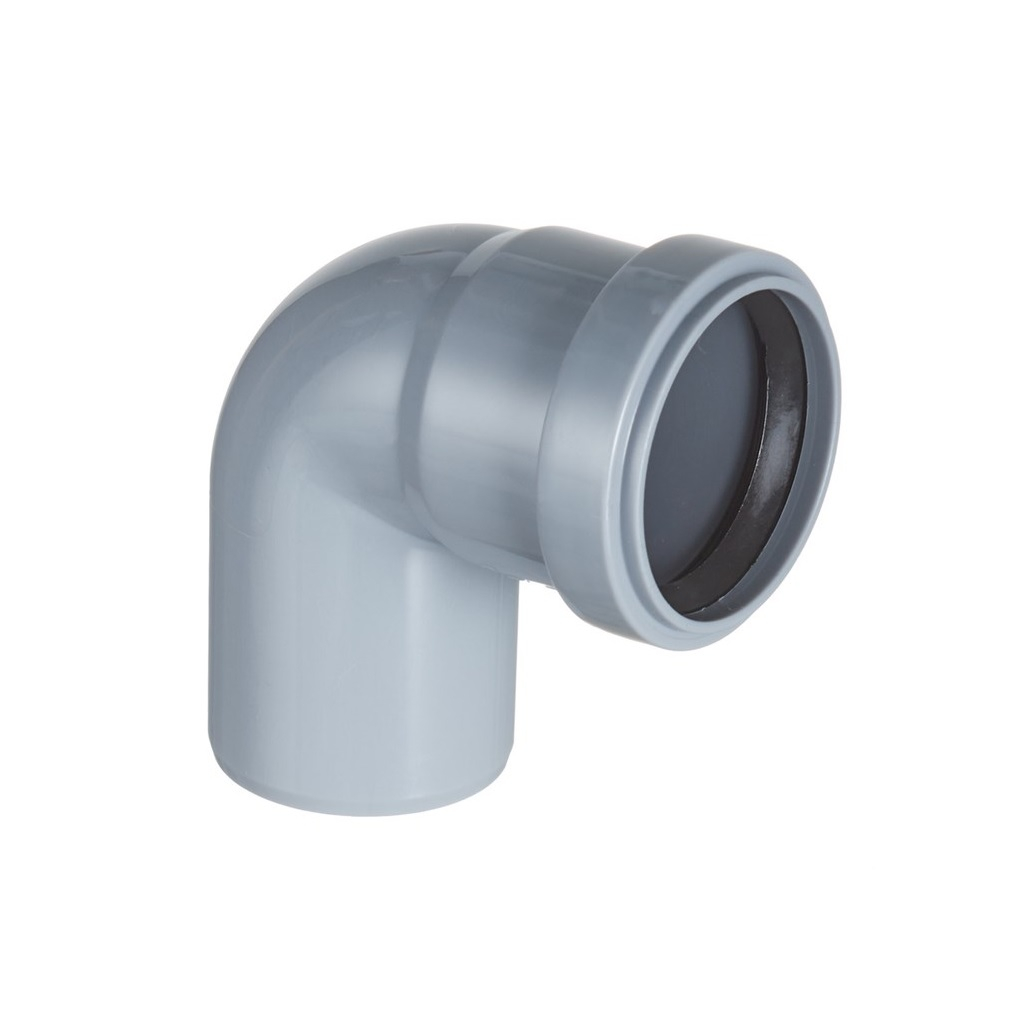 Отвод канализационный 87 гр. Sinikon Standart диаметр 50 мм, 504035R, серый
