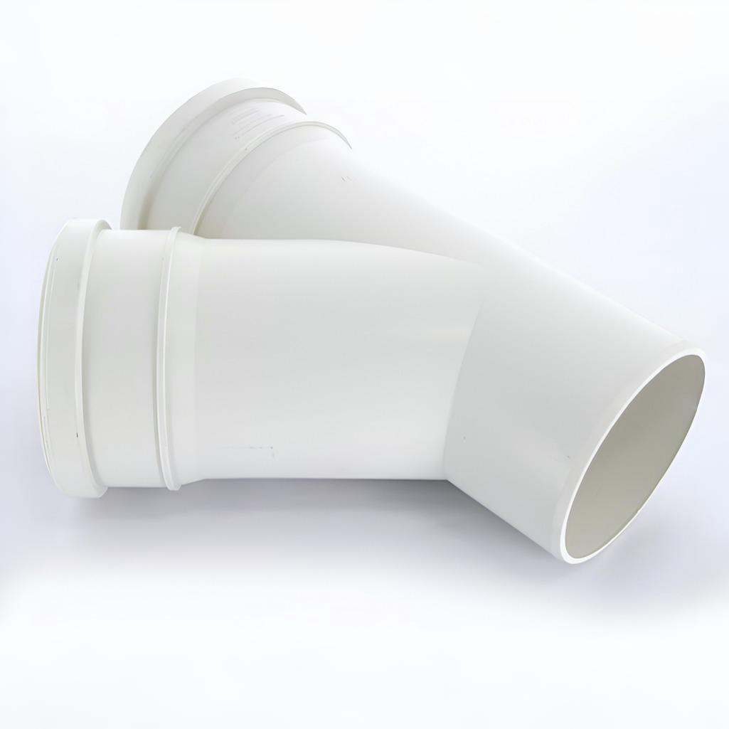 Тройник канализационный 45 гр. Sinikon 508025.R, диаметр 110х110 мм, белый