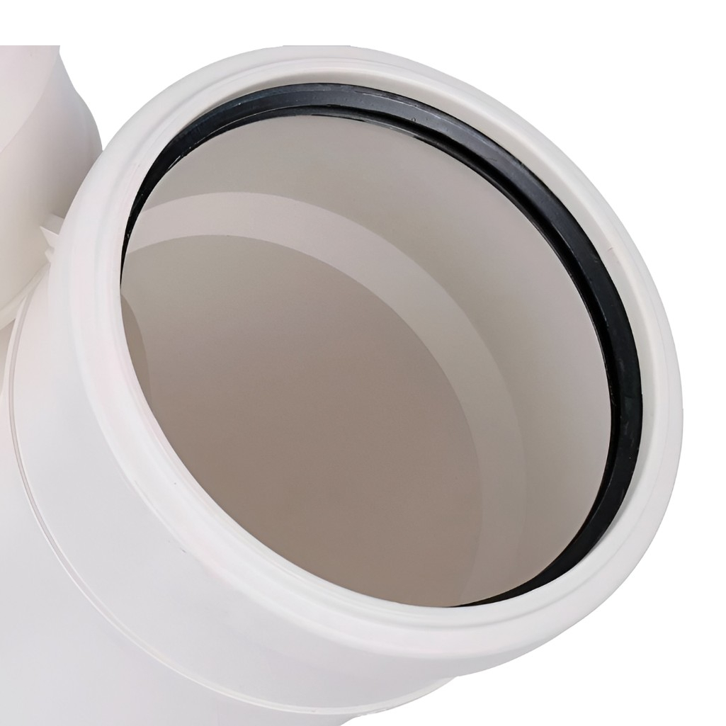 Тройник канализационный 45 гр. Sinikon 508025.R, диаметр 110х110 мм, белый