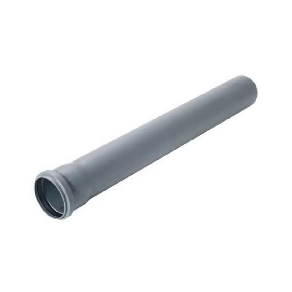 Труба канализационная Sinikon 500089, диаметр 110 мм, длина 1000 мм, серая