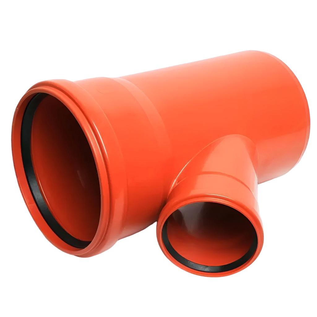 Тройник канализационный, 45 гр., Valfex 33160110, диаметр 160х110 мм, оранжевый