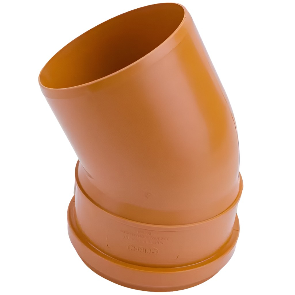 Отвод канализационный наружный 30 гр. Sinikon, диаметр 200 мм, красный