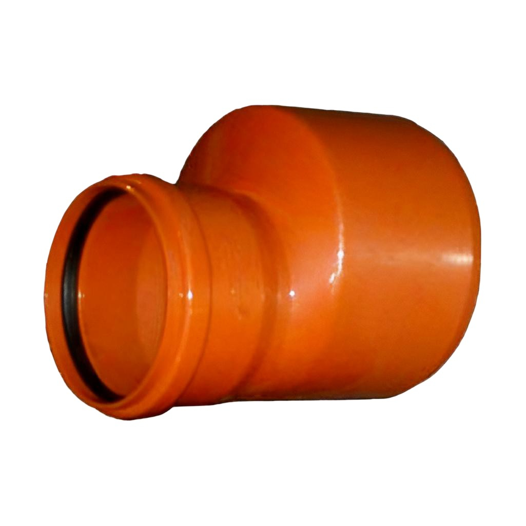 Переход эксцентрический Политэк, диаметр 200х160 мм, красный