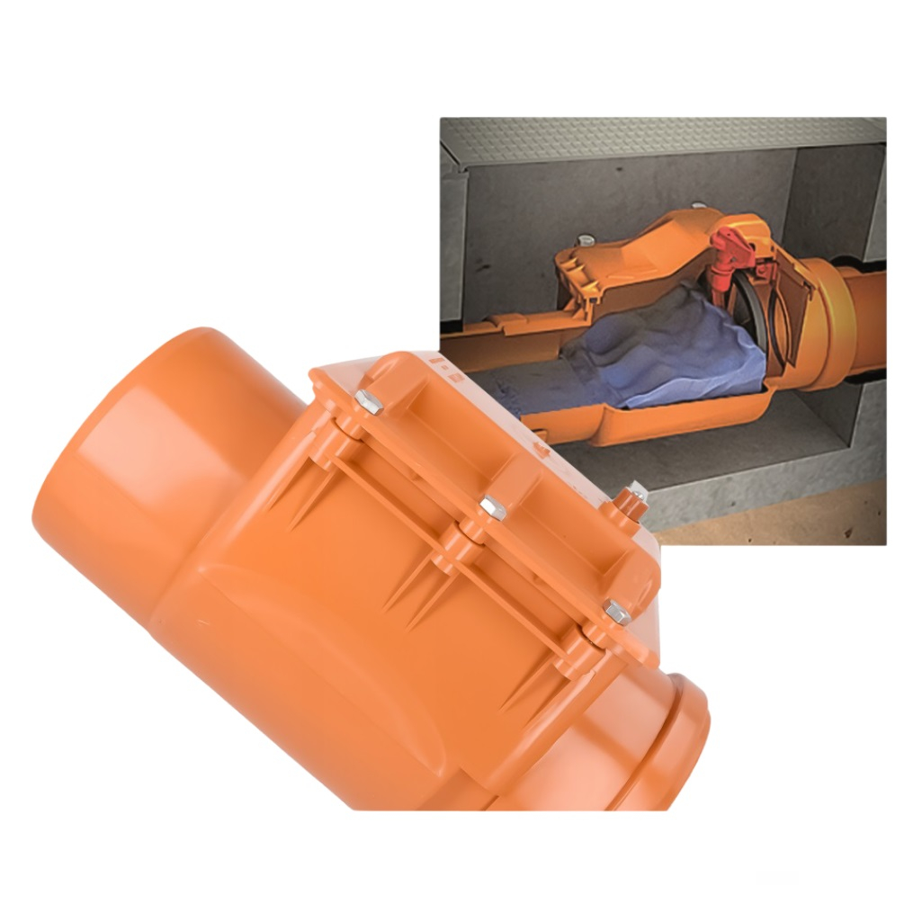 Клапан обратный канализационный Pestan D060-00039, D 200 мм, безнапорный, для наружного монтажа